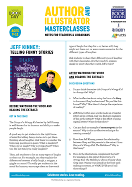 JEFF KINNEY: Might Act Them Out, Or Even Create Scenarios for the TELLING FUNNY STORIES Different Types of Laughter