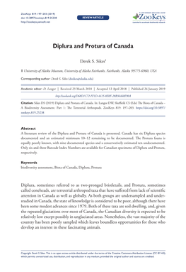 Diplura and Protura of Canada