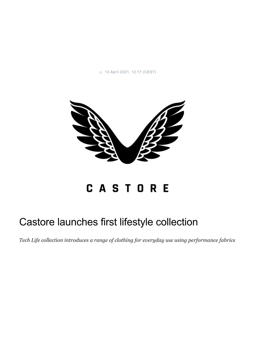 Castore Launches First Lifestyle Collection