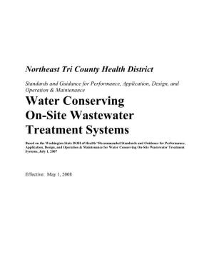 Water Conserving On-Site Wastewater Treatment Systems