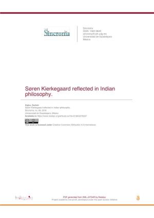 Søren Kierkegaard Reflected in Indian Philosophy