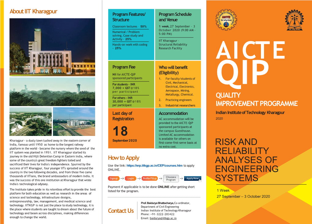 About IIT Kharagpur Program Features/ Program Schedule Structure and Venue