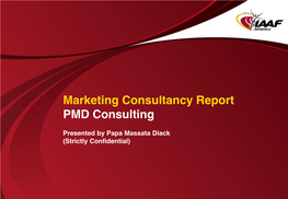 Marketing Consultancy Report PMD Consulting