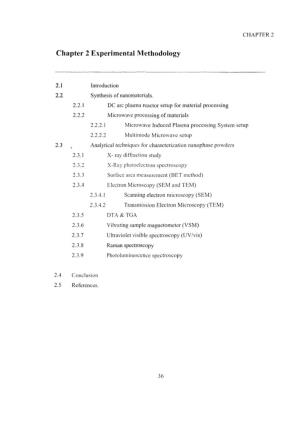 Chapter 2 Experimental Methodology