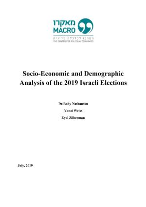 Socio-Economic and Demographic Analysis of the 2019 Israeli Elections