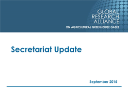 Secretariat Update