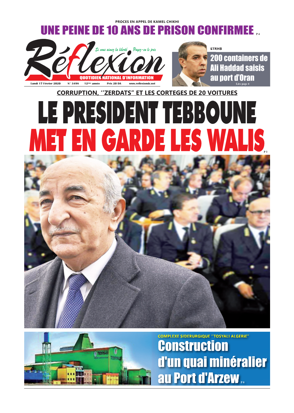 Le President Tebboune Met En Garde Les Walis P 3