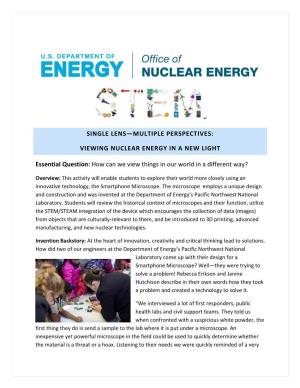 Nuclear Energy and the Smartphone Microscope STEM Activity