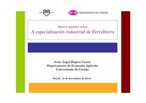 A Especialización Industrial De Ferrolterra