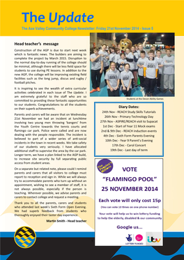 The Update the Axe Valley Community College Newsletter: Friday 21St November 2014 - Issue 5