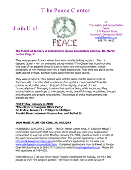 The Peace Center Join