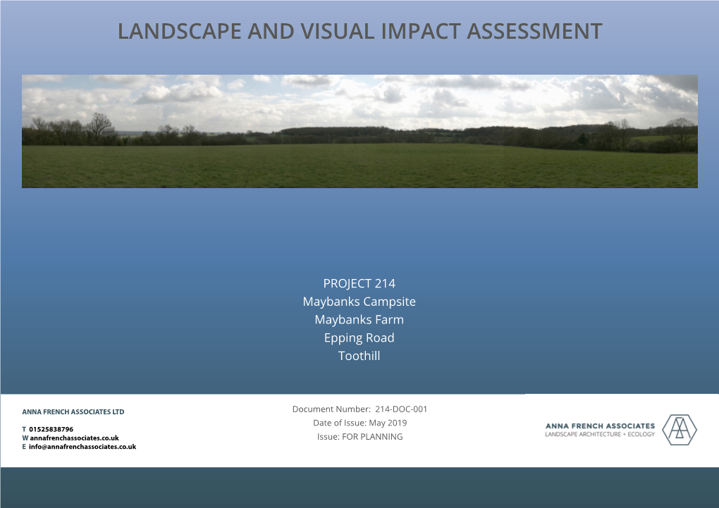 Landscape and Visual Impact Assessment