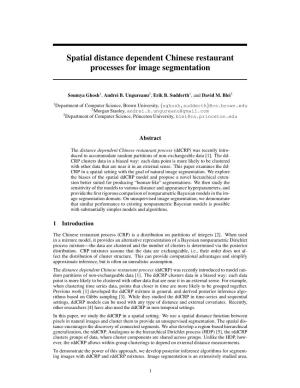 Spatial Distance Dependent Chinese Restaurant Processes for Image Segmentation