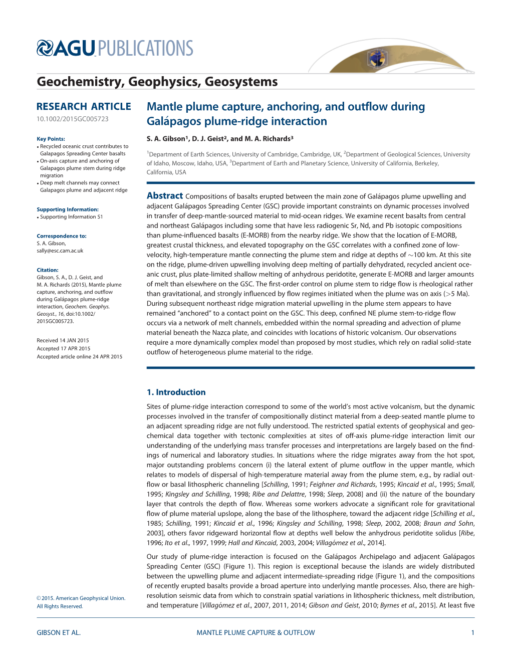 Mantle Plume Capture, Anchoring, and Outflow During Galápagos