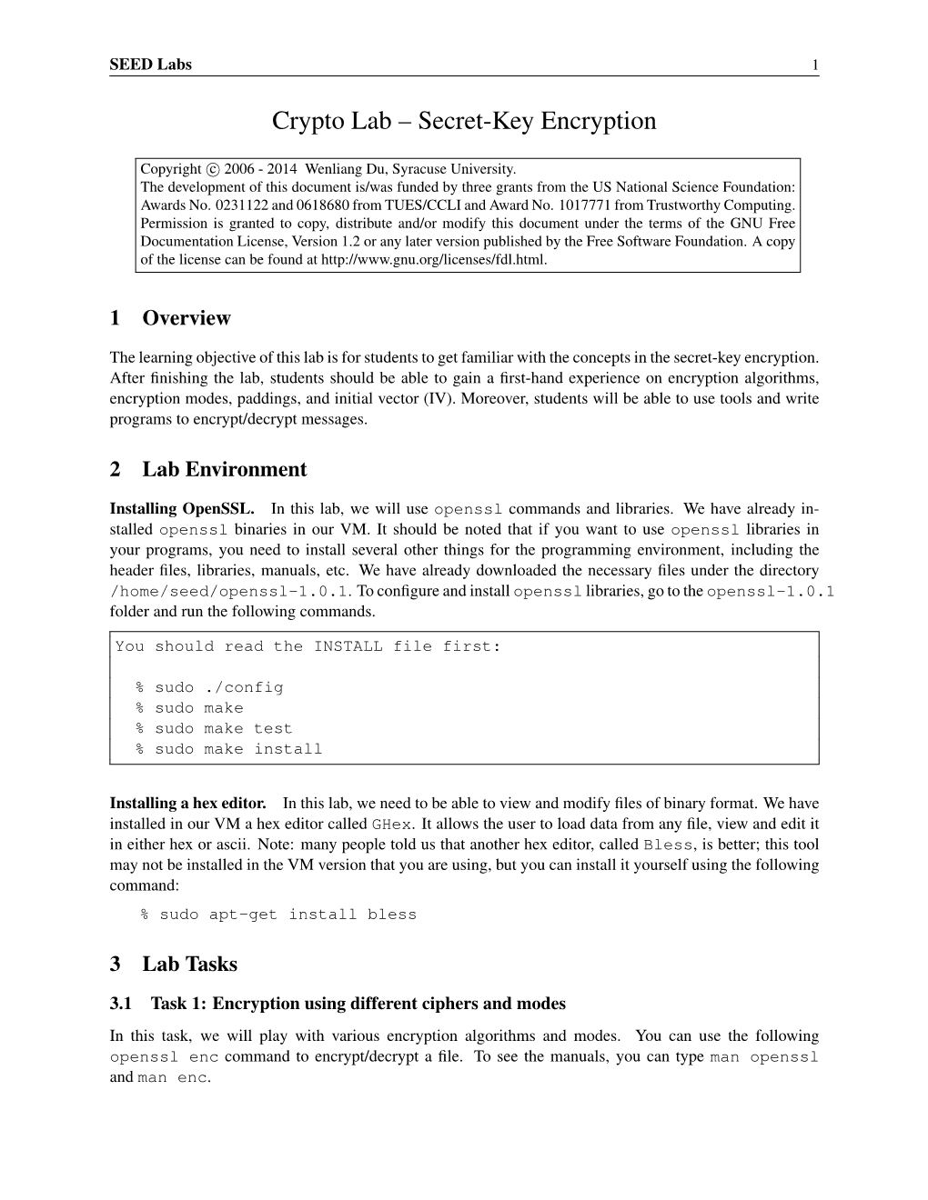 Crypto Lab – Secret-Key Encryption