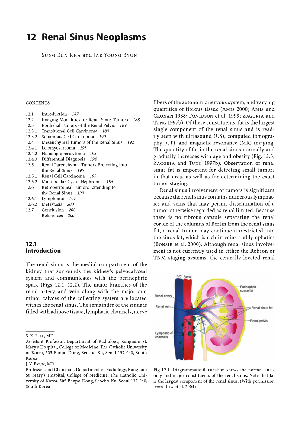 12 Renal Sinus Neoplasms