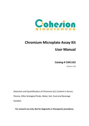 Chromium Microplate Assay Kit User Manual