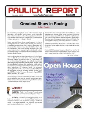 Greatest Show in Racing by Ray Paulick