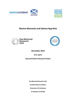 Marine Mammals and Salmon Bag-Nets