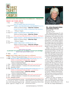 Parish Newsletter