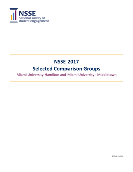 NSSE17 Selected Comparison Groups (Miami-Hamilton).Xlsx