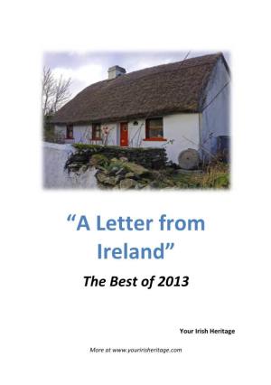 “A Letter from Ireland” the Best of 2013