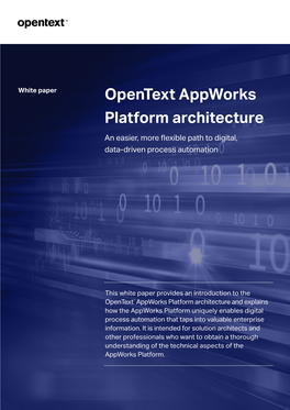 Opentext | Appworks Platform Architecture