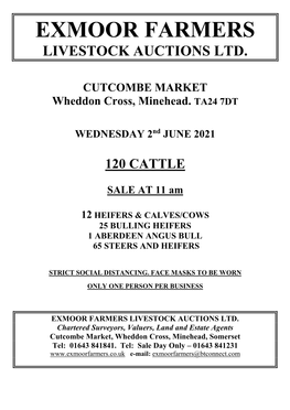 Exmoor Farmers Livestock Auctions Ltd