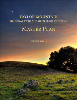 Taylor Mountain Master Plan October 9,2012 October