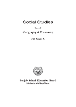 Punjab Board Class 10 Social Science Textbook Part 1
