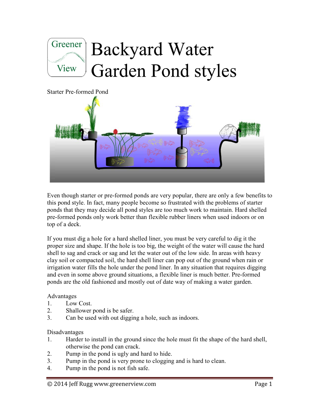 Backyard Water Garden Pond Styles