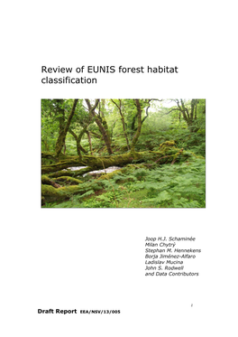 Review of EUNIS Forest Habitat Classification