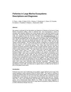 Fisheries in Large Marine Ecosystems: Descriptions and Diagnoses