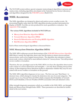 NSSL Mesocyclone Detection Algorithm (MDA)