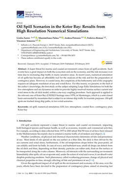 Oil Spill Scenarios in the Kotor Bay: Results from High Resolution Numerical Simulations