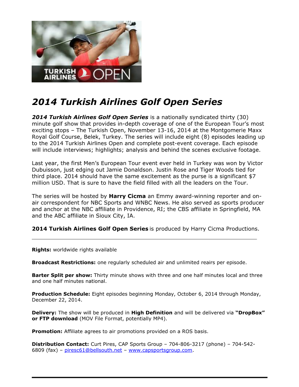 2014 Turkish Airlines Golf Open Series