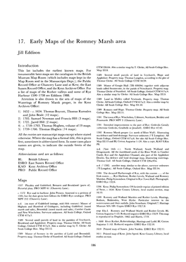 17. Early Maps of the Romney Marsh Area