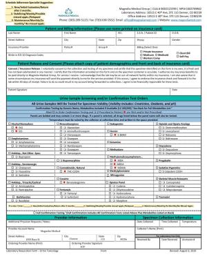 Patient and Billing Information (Please Use Name Printed on Insurance Card) Last Name First Name M.I