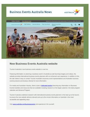 Business Events Australia Website