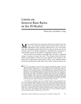 Limits on Interest Rate Rules in the IS Model