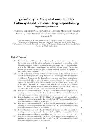 A Computational Tool for Pathway-Based Rational Drug Repositioning Supplementary Information