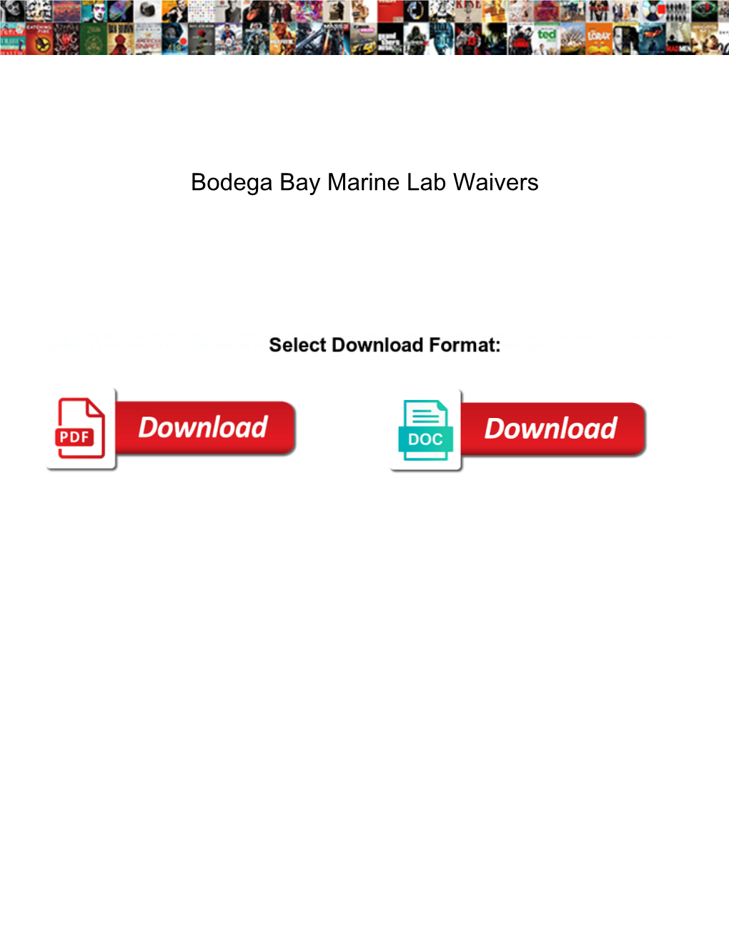 Bodega Bay Marine Lab Waivers