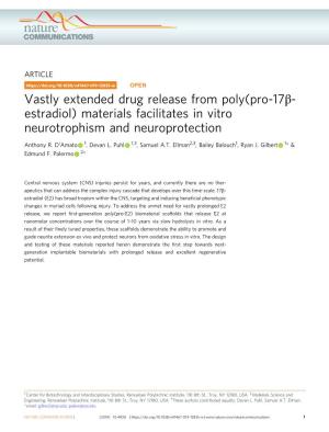Vastly Extended Drug Release from Poly(Pro-17Î²-Estradiol)