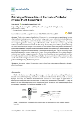 Deinking of Screen-Printed Electrodes Printed on Invasive Plant-Based Paper