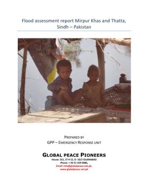 Flood Assessment Report Mirpur Khas and Thatta, Sindh – Pakistan