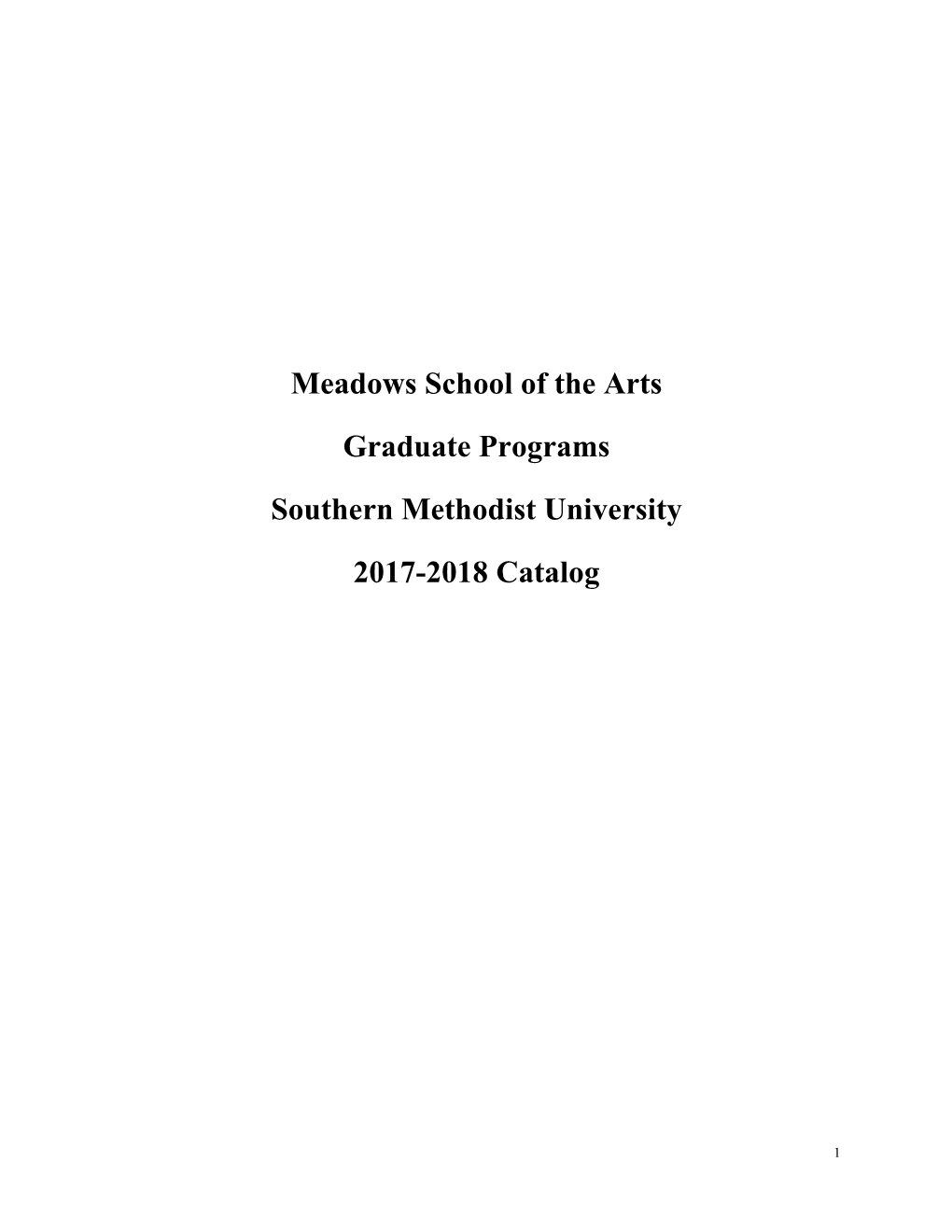 Meadows School of the Arts