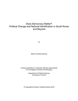 Political Change and National Identification in South Korea and Beyond