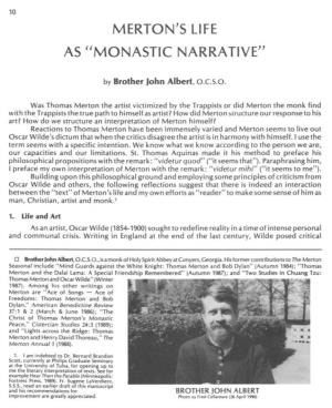Merton's Life As "Monastic Narrative"