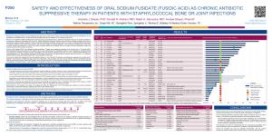 FUSIDIC ACID) AS CHRONIC ANTIBIOTIC SUPPRESSIVE THERAPY in PATIENTS with STAPHYLOCOCCAL BONE OR JOINT INFECTIONS Idweek 2018 Amanda J