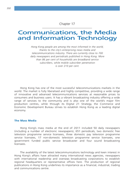 Communications, the Media and Information Technology